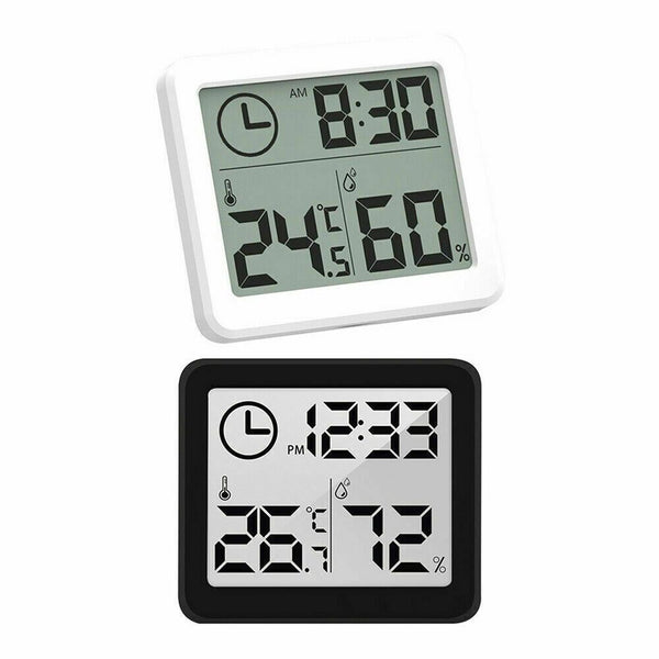 Durable Indoor Electronic Clock Digital Thermometer Hygrometer Humidity Meter