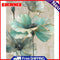 Digital Paint Flowers Painted By Numbers On Canvas Wall
