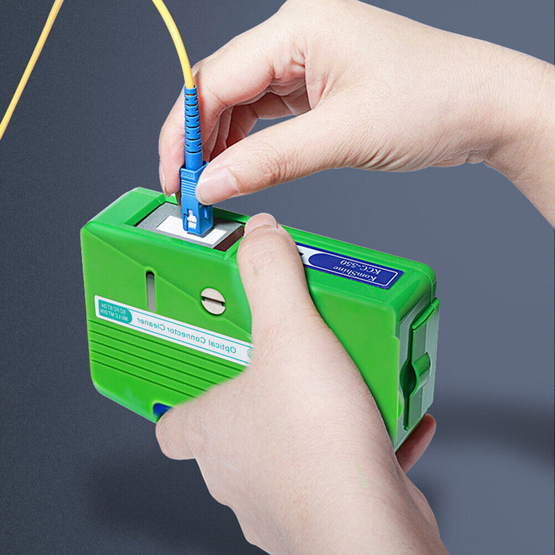 Optic Fiber End Face Cleaning Box Wiping Tool Pigtail Cleaner Cassette for SC FC