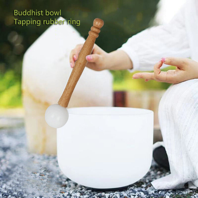 2pcs/Set Handle Mallet Beater Rubber Ring for Tibetan Buddha Meditation Bowls
