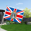 Polyester Giant England Flag Hanging Banners with Queen Elizabeth II (B) Newly