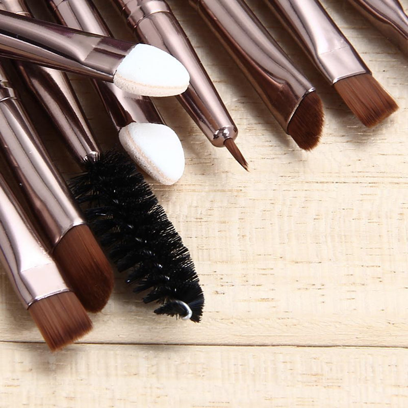 15Pcs Makup Brushes Tool Set Eyeshadow Eye Brush Kits?Brown Coffee? Newly