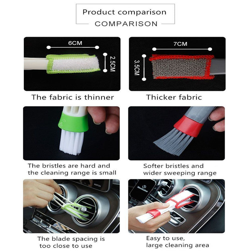 Window Microfiber Double Ended Vent Cleaning Tools Dirt Ornament Car Dust Brush