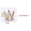 Rhinestones Crown Nail Art Brush Holder Manicure Painting Pens Rest Display