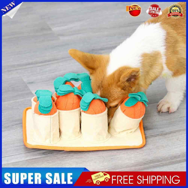 Dog Plush Carrots IQ Toys with Squeaky Nose Training Chew Interactive Toys