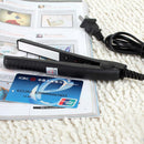 Mini Hair Straightener Flat Iron Curler  Ceramic Tourmaline Plates(Black)
