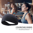 Sports Headband Men Women Running Quick Drying Elastic Hair Band (Black)
