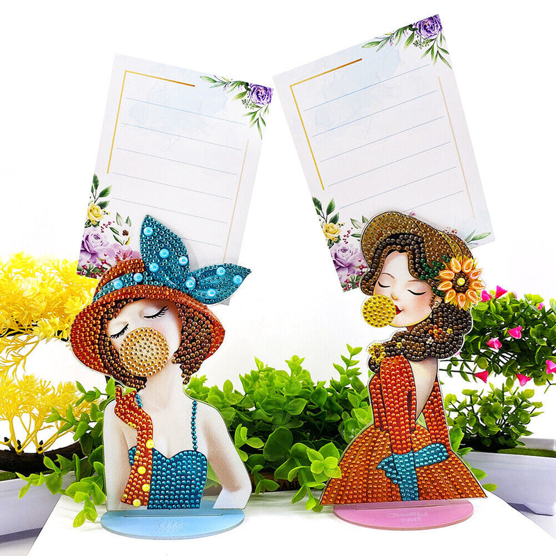 2pcs Diamond Painting Note Holder Valentine Gift Card Table Stand (BQJ02)
