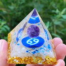 Orgonite Pyramid Peridot Chakra Healing Crystal Energy Generator Craft (C) Newly