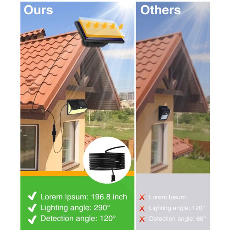 LED Solar Light PIR Motion Sensor 3 Modes Outdoor Street Wall Lamp (318LED)