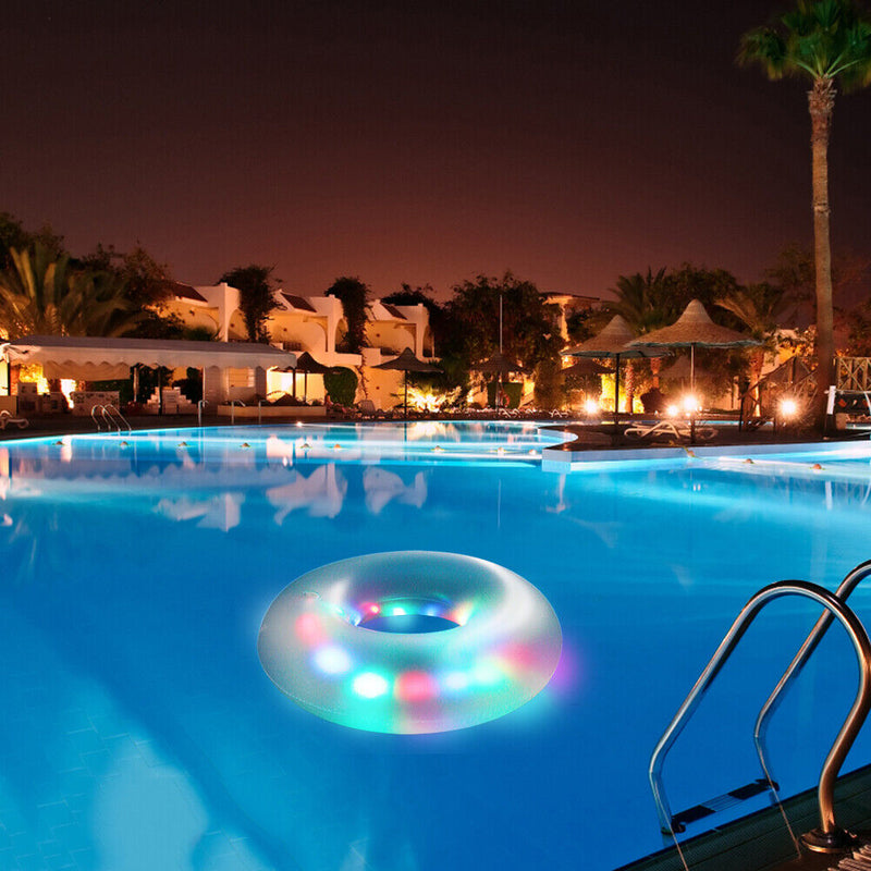 Illuminated Multi-Color Inflatable LED Flashing Swimming Pool Ring Summer Newly