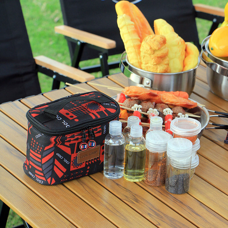 Seasoning Bottle Portable BBQ Spice Sauce Container Set with Storage Bag