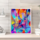 Abstract Wine Bottle Colouring Oil Canvas DIY Hand Painted Paint By Numbers