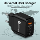 Universal PD QC3.0 Type C Mobile Phone Charging Charger for Travel Office Home