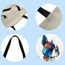 Colorful dog Printed Shoulder Shopping Bag Casual Large Tote Handbag
