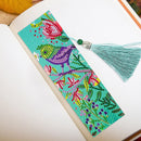 2pcs Diamond Painting Exquisite Flower Leather Tassel Bookmarks Embroidery