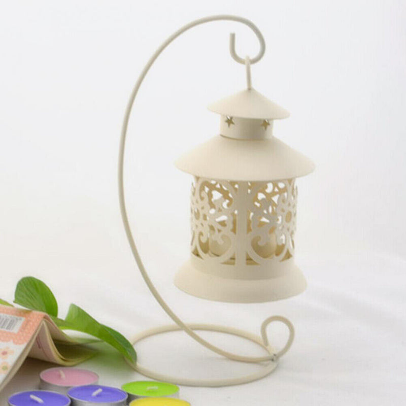 Hollow Candle Holder Candlestick Tealight Hanging Lantern Bird Cage Home Decor