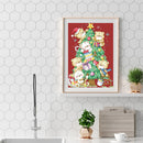Full Embroidery Cross Stitch Set Needlework Kit 11CT Christmas Trees Artwork