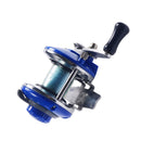 Winter Mini Baitcasting Boat Fishing Reel Roller Coil Fish Wheel (Blue) Newly