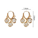 Women Wedding Party Opal Ear Stud Lily of The Valley Drop Earrings Earrings