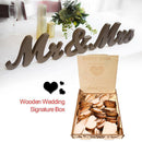 Creative Signature Hearts Drop Box Wooden Rustic Sweet Wedding Guest Book Dec