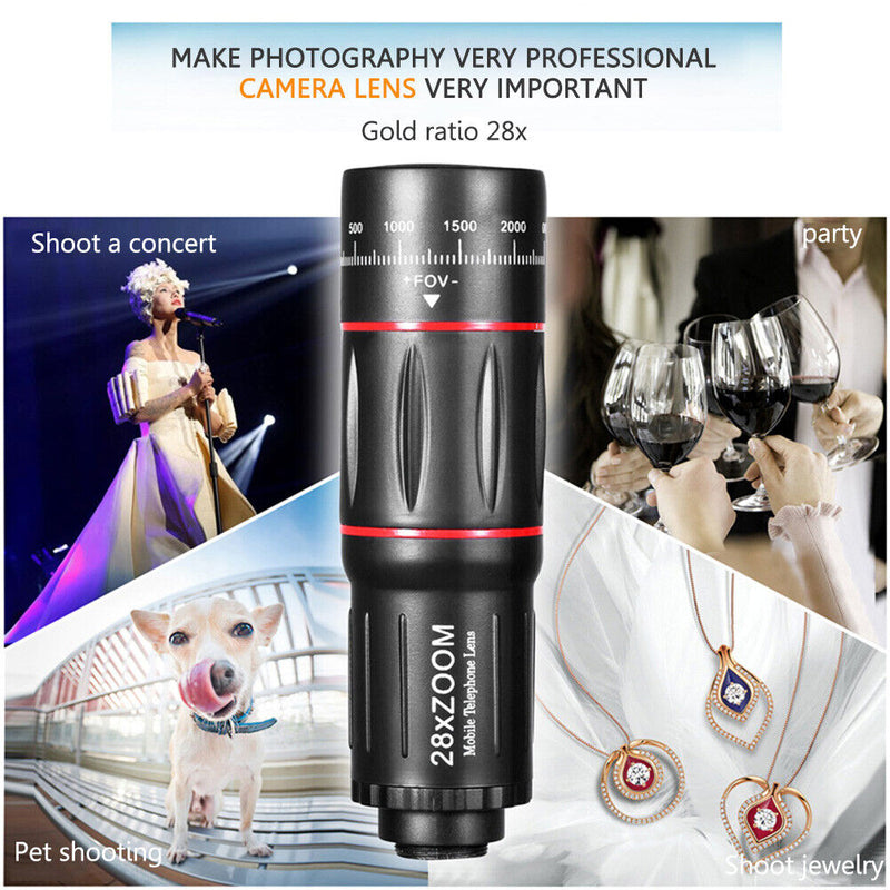 4"" 1 Camera Lens Telescope Zoom 28x Mobile Phone Lens Universal for Smartphone