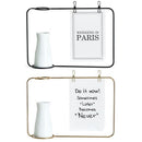 Decor Wrought Iron Living Room Postcard Display Photo Frame Ceramic Vase 2 in 1