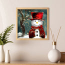 Diamond Snowman Full Round Diamond Crystal Diamond Rhinestone Pict