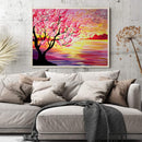 50x40cm Oil Paint By Numbers Sunset Sea Frameless Picture Craft Home Decor Kit
