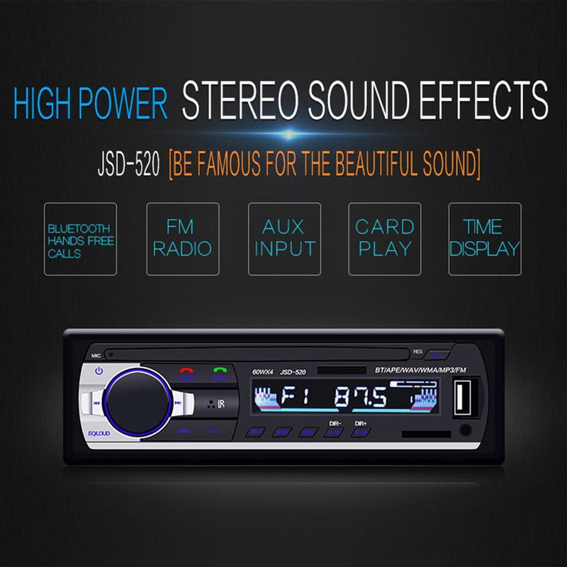 Car Stereo In Dash Bluetooth-compatible MP3 Player Aux Input USB FM Radio R