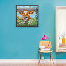 5D Diamond Painting Kit Grazing Cow Full Round Drill DIY Mosaic Picture Home Art