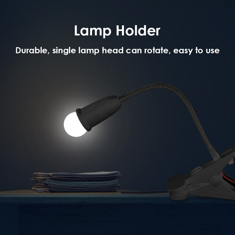 E27 Lamp Holder for LED Clip Table Lamp 1.7m Wire US Plug Home Hotel Supply