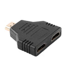 HDMI-Compatible Port Male to 2 HDMI-Compatible Female 1in 2 Out 1080P Splitter
