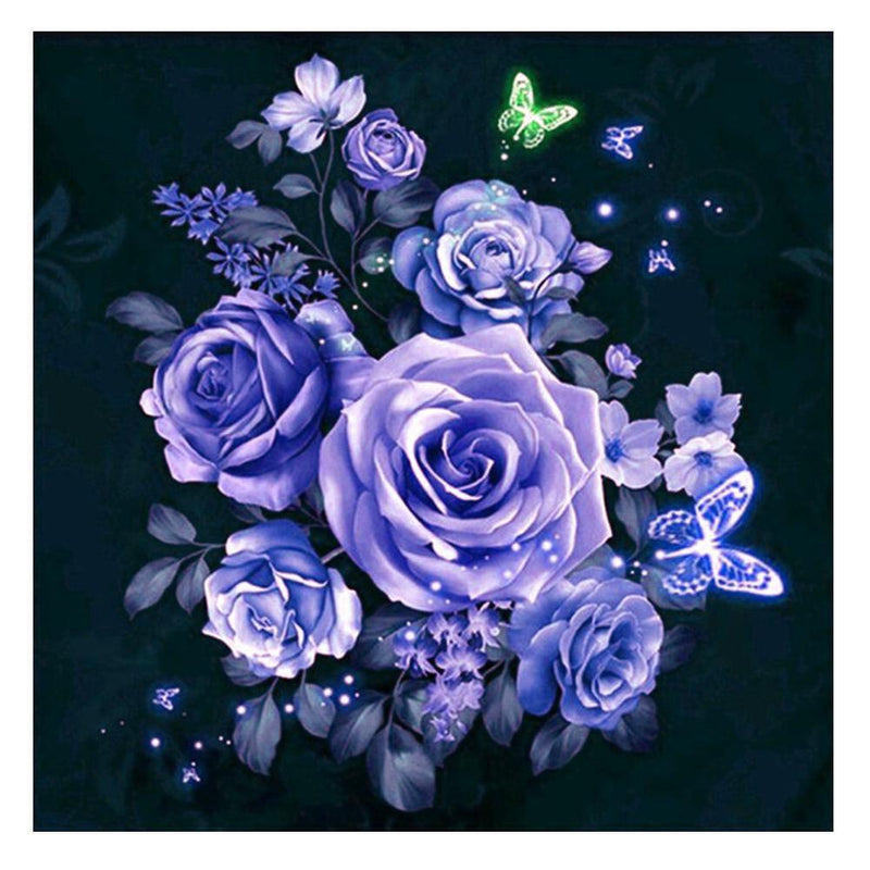 Rose 5D Diamond Painting Embroidery DIY Cross Stitch Home Decor Gift(Purple