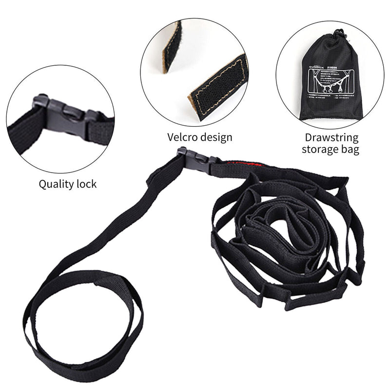 Campsite Storage Strap for Hanging Camping Equipment Gear and Supplies Durabl
