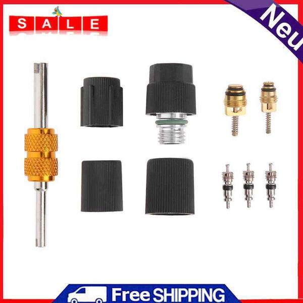 Occitop R134a Air Conditioning Valve Core A/C System Caps Service Remover Kit