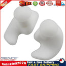 1 Pair Waterproof Earplugs Silicone Ear Plugs Swimming Accessories (White) Newly