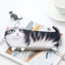 HOT Wallet Cosmetic Silicone Coin Pouch Zipper Bag Cat Pencil Case Pencil Case