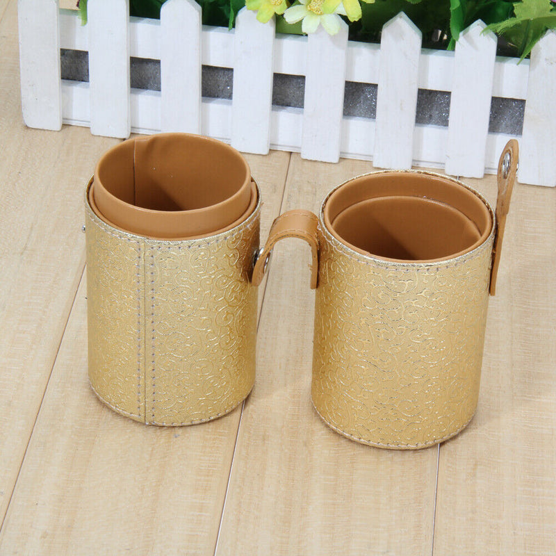 Leather Cosmetic Case Storage Makeup Bags Organizer Brush Tube Holder Cup Newly