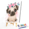 Dog 40x50cm Oil Paint By Numbers Picture DIY Painting M511)