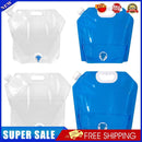 4pcs 5L+10L Collapsible Outdoor Camping Drinking Water Bag (Blue+White)