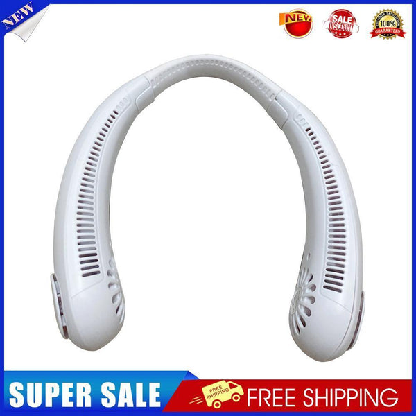 Portable Hanging Neck Fan Air Cooling Bladeless Wearable Lazy Fan (White)