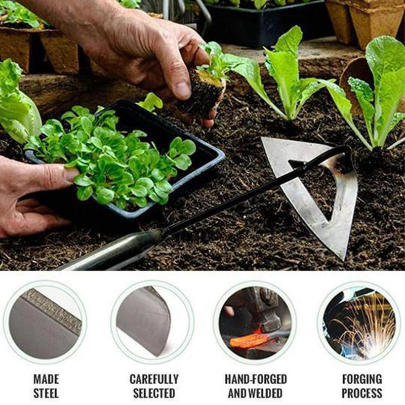 Steel Weeding Shovel Farm Tool Handheld Hollow Hoe Agriculture Rake Tool Newly