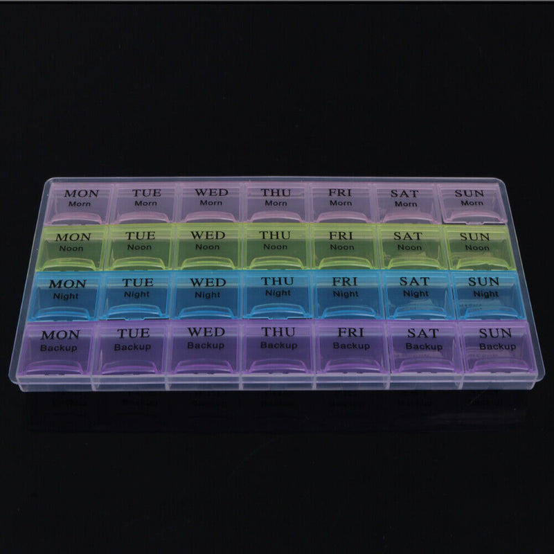 Portable 7 Days Tablet Pill Box Holder Medicine Storage Organizer Case