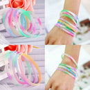 Candy Color Luminous Bracelet Silicone Glow in the Wristband Dark Gift Z1J best