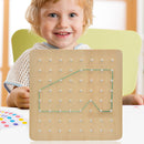 Montessori Geometric Nail Board Creative Children Imagination Educational T