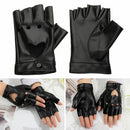 Fingerless Waterproof Driving Mittens Punk Glove Dancing Mittens Leather Gloves