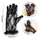Black Women Sun Protection Lace Gloves Bride Mittens Gloves Driving Gloves