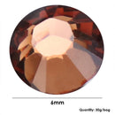 30g 6mm Crystal Rhinestone Acrylic Flat Back DIY Nail Sequins (Dark Coffee)
