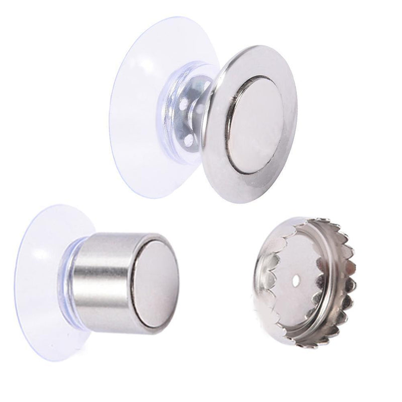 Stainless Steel Soap Magnetic Holder Rack Suction Cup Hanging Bracket (B)